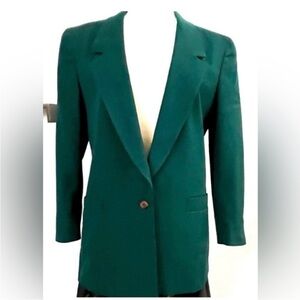 Jack Frost Woolen Vintage Green Women's Blazer Size 8